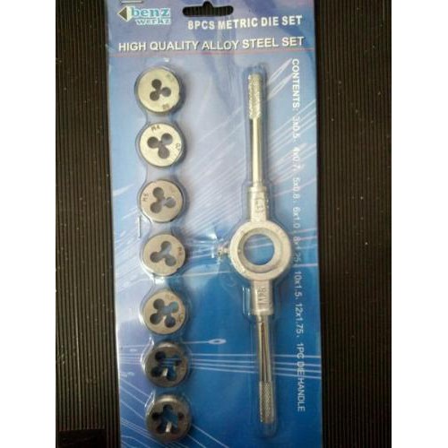 BENZ Die Set 8 pcs Benz Metric Die Set 8pcs / Alat Pembuat Ulir Drat Snai Senai Hand Die Tapping