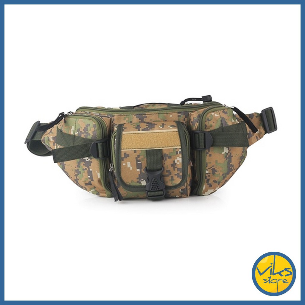 Tas Pinggang Pria Cowok Army Original Selempang Waistbag Besar Casual Premium Multifungsi Lokal