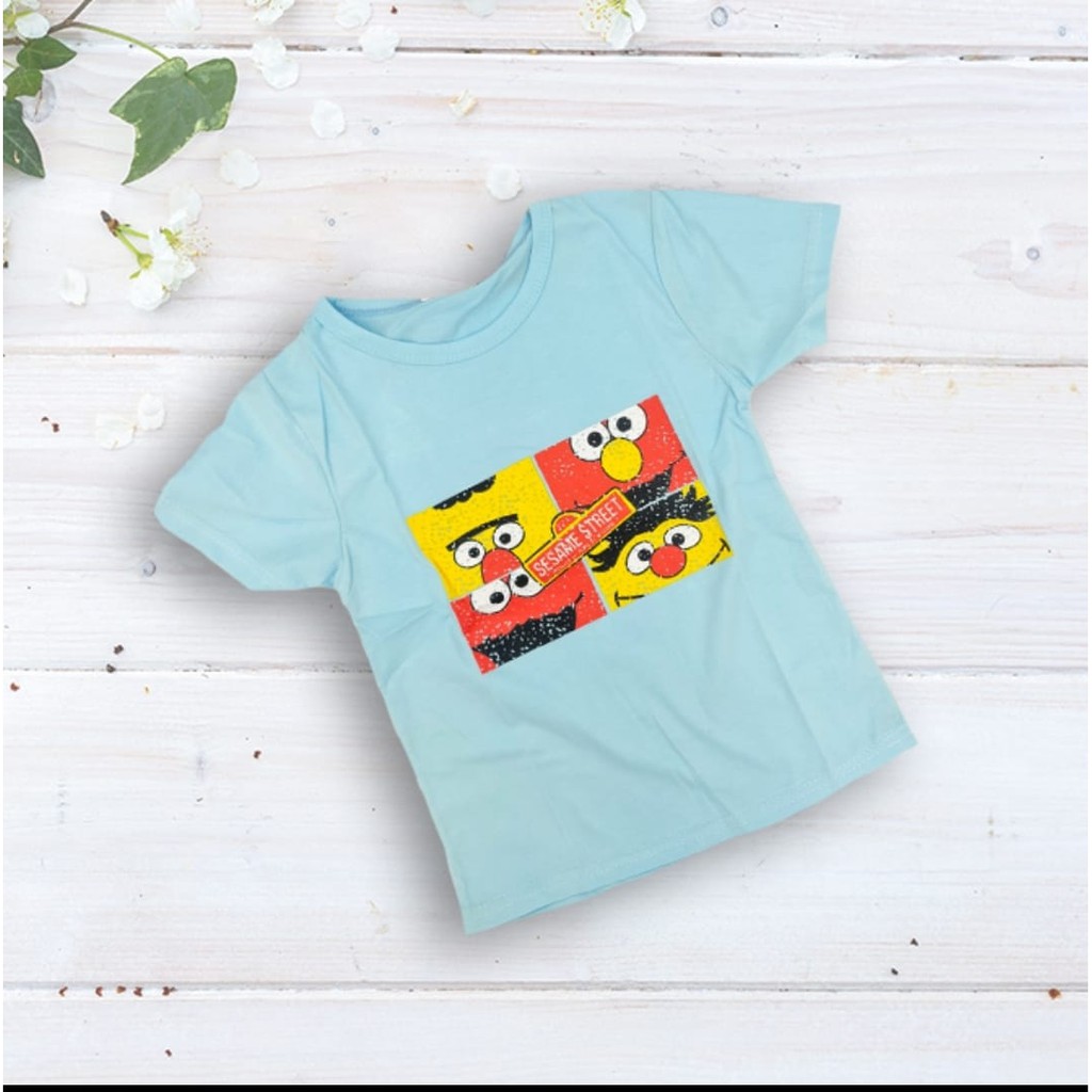 KAOS ANAK BAJU ANAK COWOK CEWEK CASUAL MOTIF UMUR 1 2 3