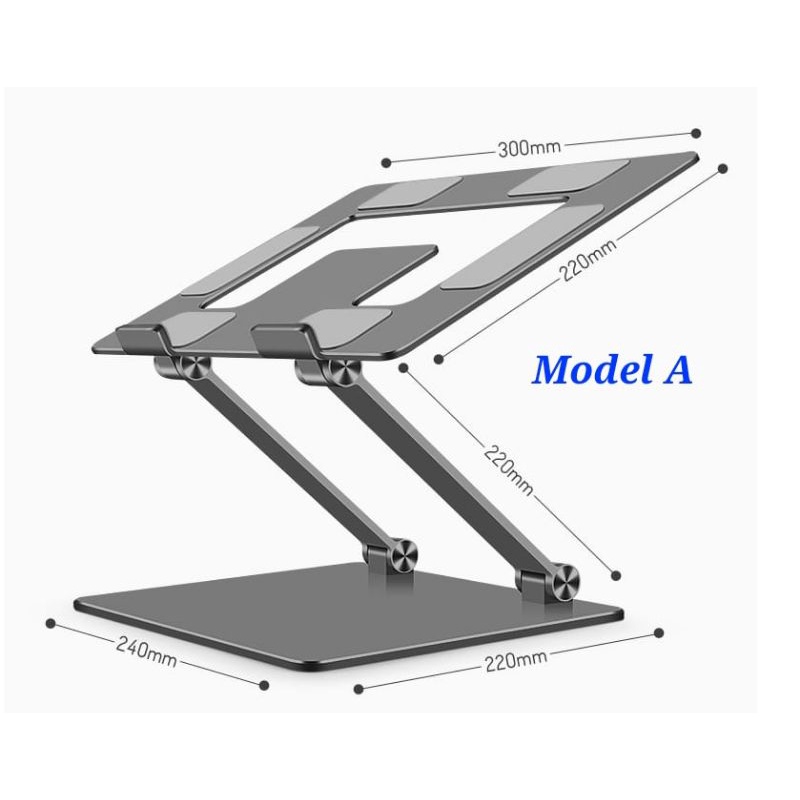 Stand Laptop Besi kuat Kokoh Laptop Stand Alas Laptop Stainless Steel