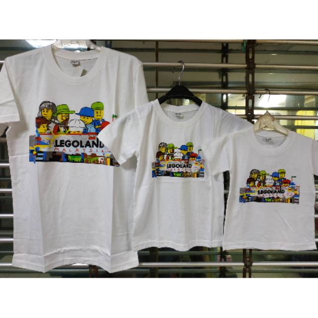 Kaos baju family couple kembaran sekeluarga motof lego land malaysia cotton