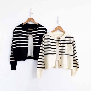 CARDIGAN EMIRA WANITA RAJUT STRIP