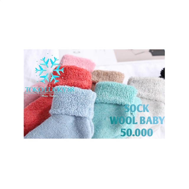 IMPORT MOLLAD Sock Wool Baby Kaos kaki rajut wool anak musim dingin