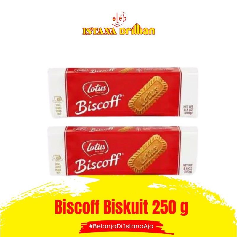 LOTUS BISCOFF BISCUIT KARAMEL 250 GR 32 PC - CARAMELISED BISCUITS
