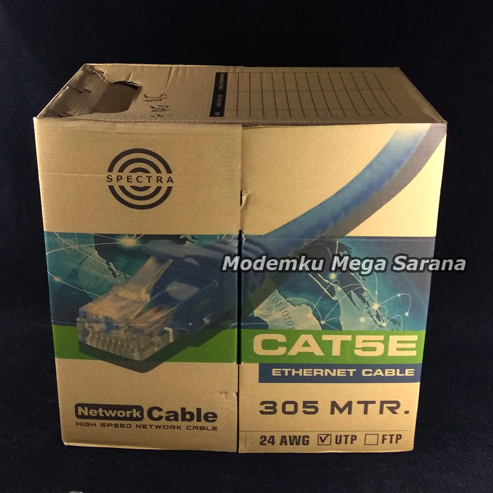 1 Roll 305 Meter - Kabel LAN UTP Kabel Jaringan Cat5E Spectra