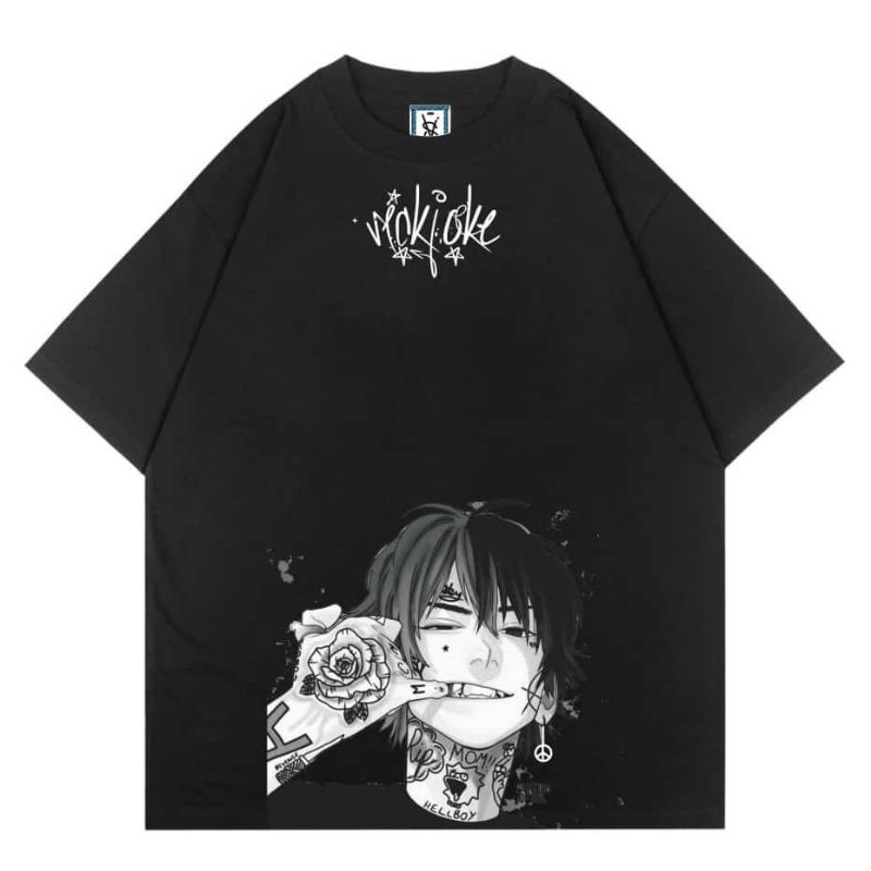kaos pria distro t-shirt oversize atasan wanita baju voski