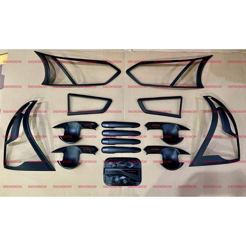 Paket Garnish Depan Belakang Outer Handle Tank Cover Grand All New Avanza Xenia 2015 2016 2017 2018 Hitam Chrome