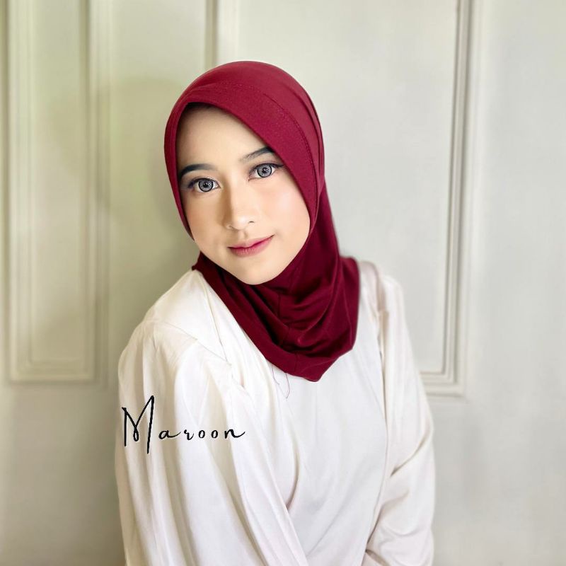 (TRAND) HIJAB Sport Kerudung Jilbap Bergo VOLLY Jersey-3