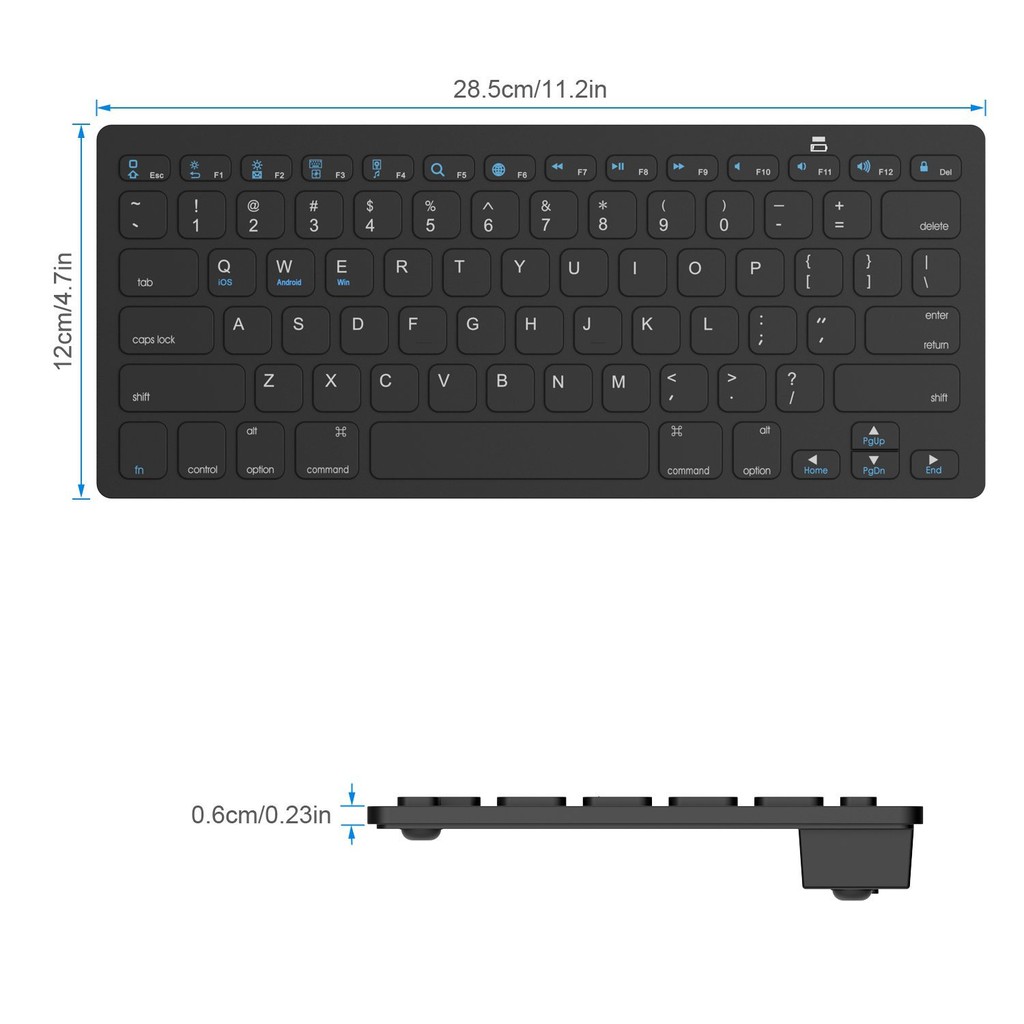 Keyboard Bluetooth X5 Slim Bluetooth 3.0 Untuk iOS Android Windows