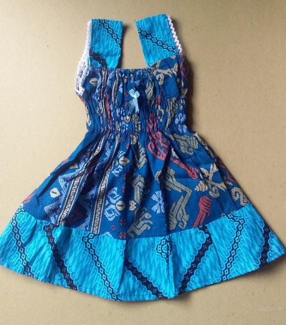 Dress Batik Gesper Anak Cewek,atasan Anak Perempuan Motif Batik,grosir Batik Murah