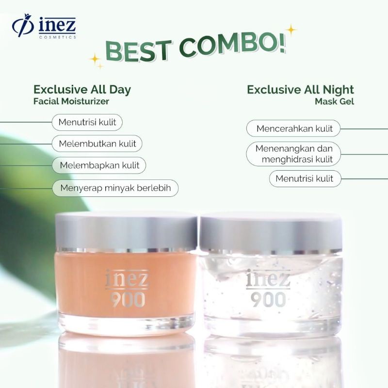 INEZ 900 Exclusive All Day Facial Moisturizer | Night Mask Gel