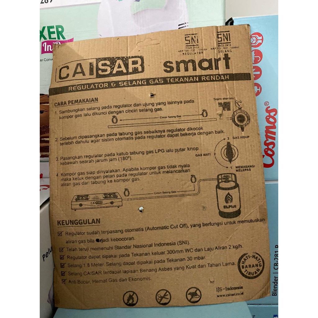 Selang Gas + Regulator Caisar Premium