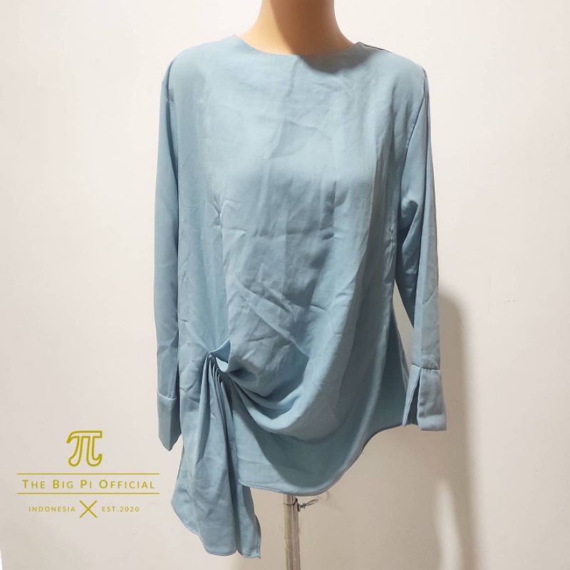 Blouse Mode Hijab Biru Tosca