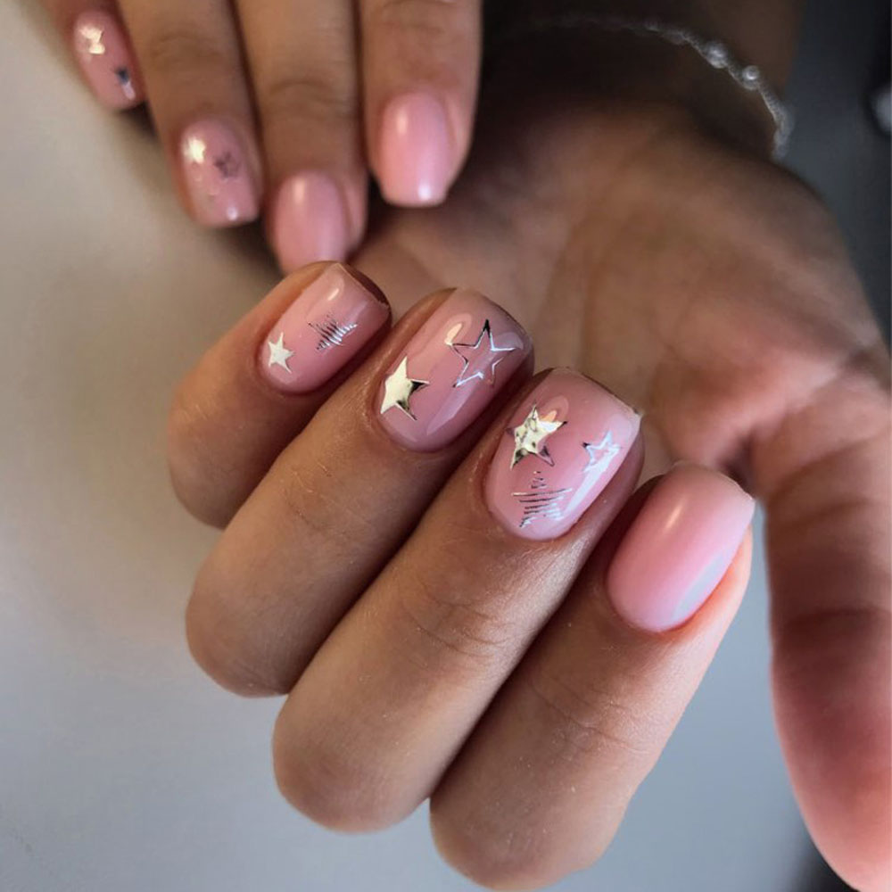 Mxbeauty 1pc Stiker Kuku Motif Geometri Aksen Glitter Untuk Aksesoris Nail Art / Manicure