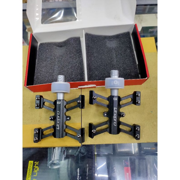 PEDAL LITEPRO QUICK RELEASE SEPEDA LIPAT - HITAM