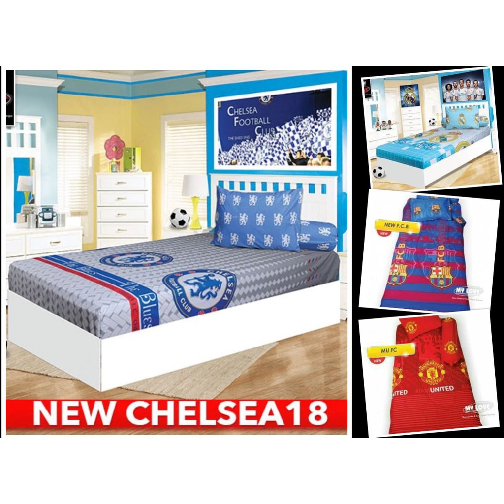 MY LOVE - SPREI SINGLE CLUB BOLA 100X200 / 90X200 TINGGI 30 / TINGGI 25