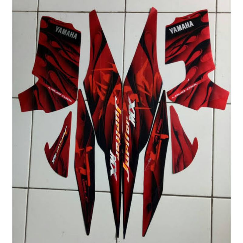 striping Jupiter MX 2008 merah Striping lis stiker standar Ori yamaha jupiter mx old 2008 merah