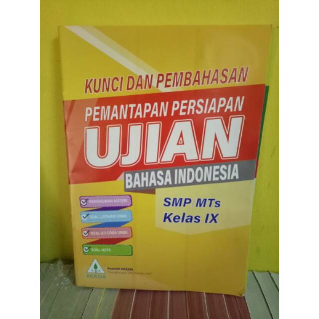 Kunci Jawaban Dan Pembahasan Un Smp Mapel Bahasa Indonesia Penerbit Akasia Shopee Indonesia