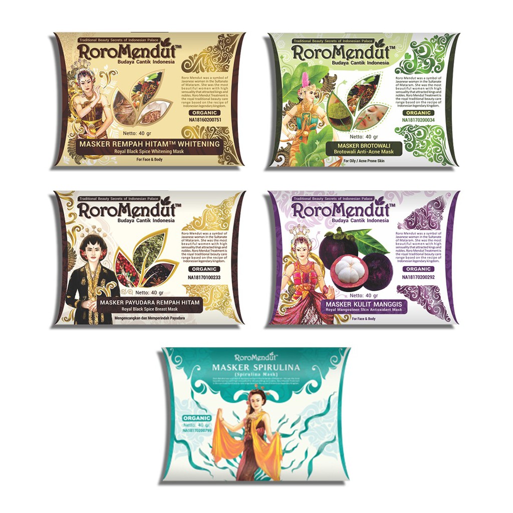 Roro Mendut Masker Wajah Organic Penghilang Wajah Kusam Pemutih Kulit Rempah BPOM ASLI ORIGINAL