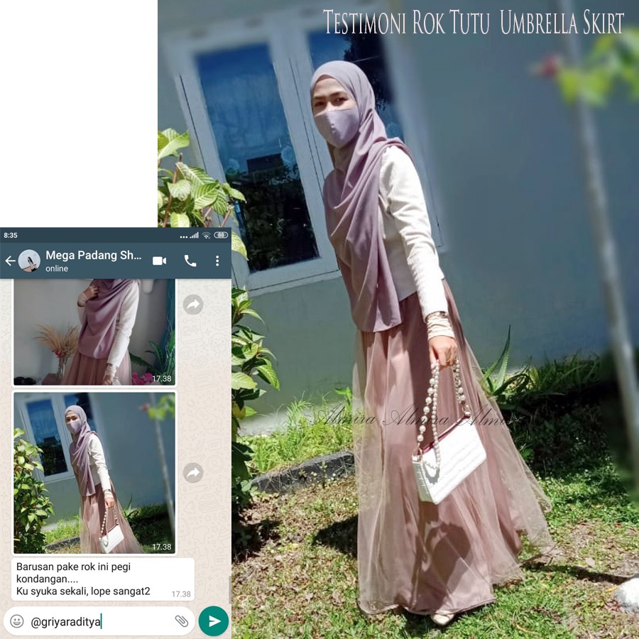 Rok Tutu Panjang Polos Dewasa Pesta Wanita Muslimah Cantik Long skirt Griyaraditya Almira