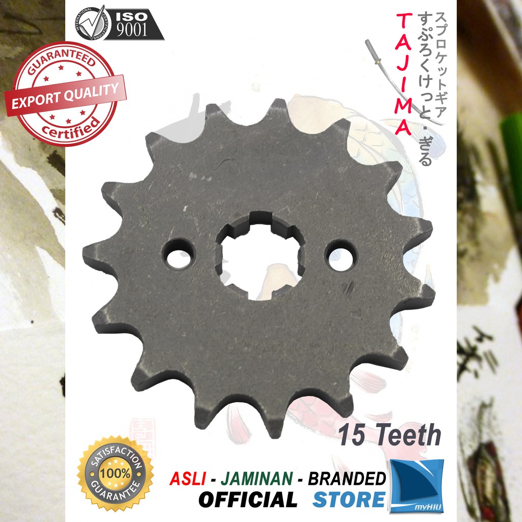 Gigi Tarik 13T ~ 16T HONDA CRF 150L Gir Depan - Front Sprocket Gear TAJIMA-428-15T