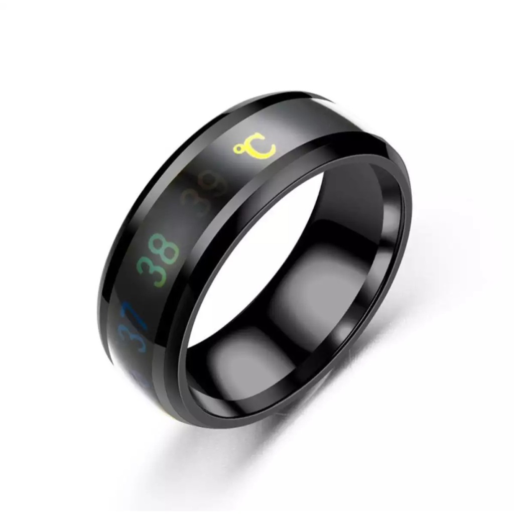 COD !!Cincin Titanium Pria Wanita Cek Suhu Anti Karat terlaris