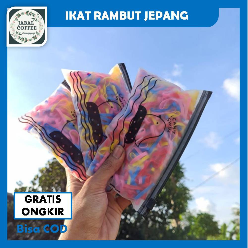 Ikat Rambut Jepang Free Ziplock 1000 Pcs / Ikat Rambut / Ikat Jepang J87