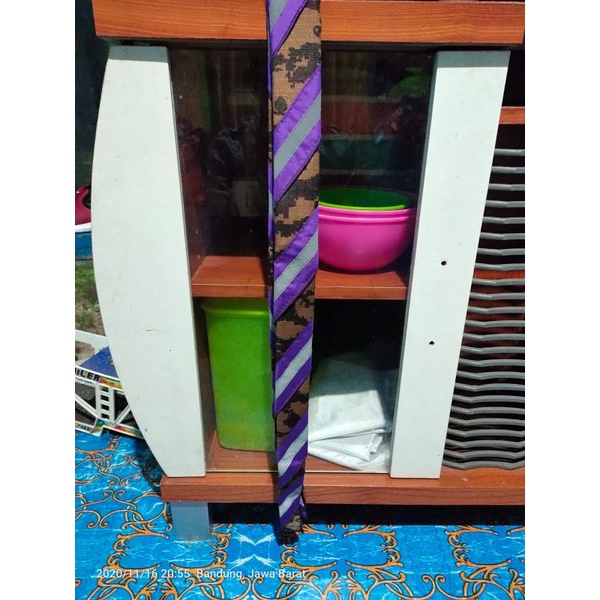 scraf pramuka loreng lis menyala-Unggu