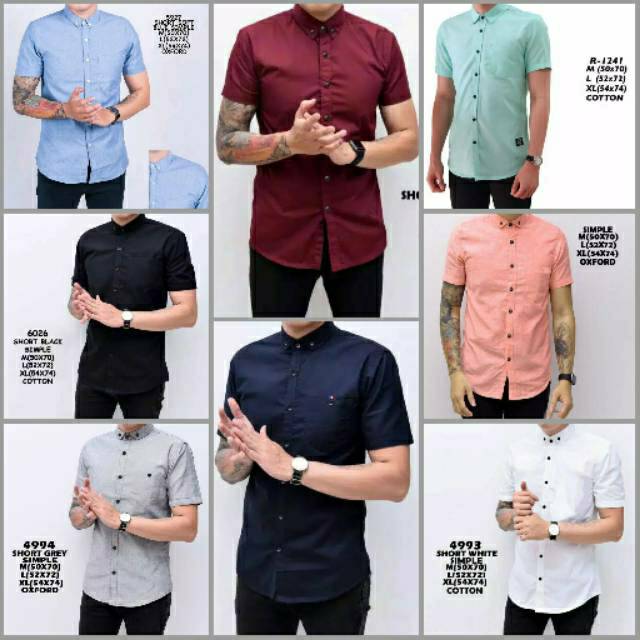 KEMEJA COWOK POLOS KEREN KEKINIAN MURAHHH 