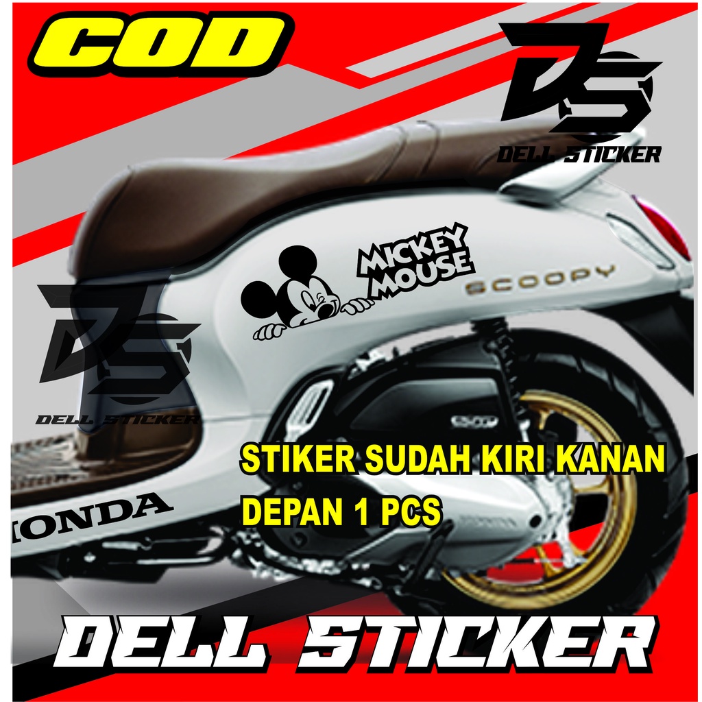 Stiker Scoopy MICKEY MOUSE / Striping Scoopy Stiker Kartun Mickey Mouse Ngintip Cutting Sticker