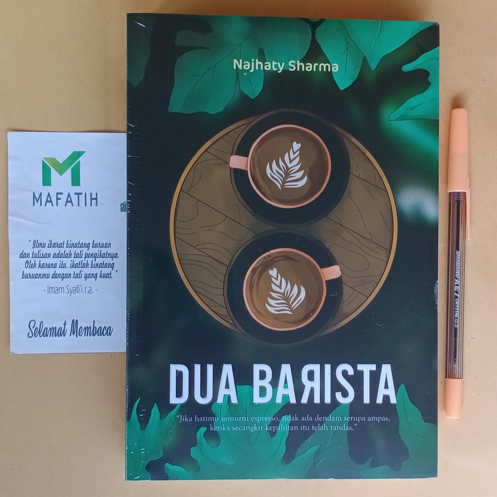 [ORIGINAL] Buku Novel DUA BARISTA - Najhaty Sharma - Telaga Aksara ORI ASLI - kisah cerita pesantren