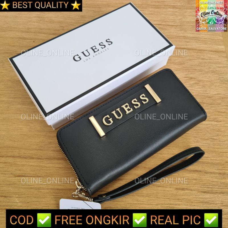 dompet kerrigan emboss black cream white pink beige logo brown black logo black zipper wallet long wallet dompet panjang roomy paspor bag wallet big size gs gb