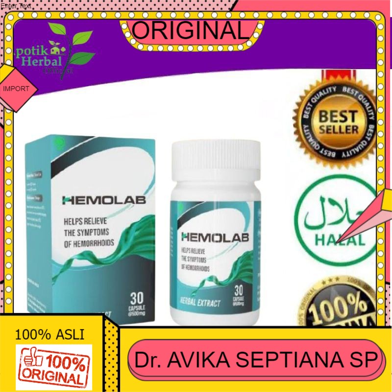 100% ASLI Hemolab Asli 100% Original Obat Wasir Aman Bpom Ambeien