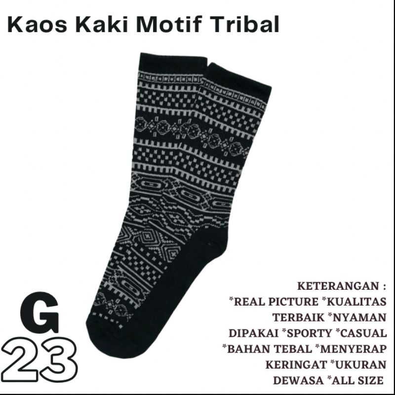 G23 Grosir Kaos Kaki Motif Tribal Skate bisa COD Bandung