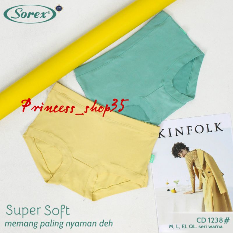 Celana Dalam Wanita Sorex 1238 Super Soft CD Wanita Sorex 1238 Cutting Midi
