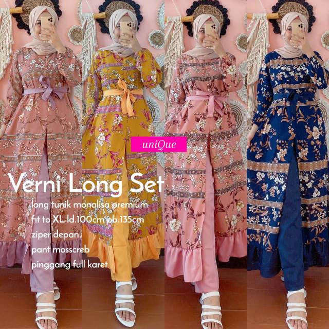 SET LONG TUNIK MONALISA // VERNI LONG SET BY UNIQUE