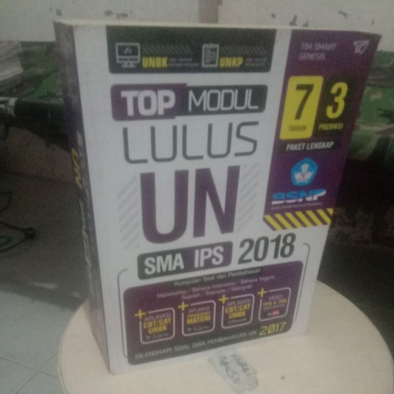 buku top modul lulus un/us sma ips 2018 unbk/unkp