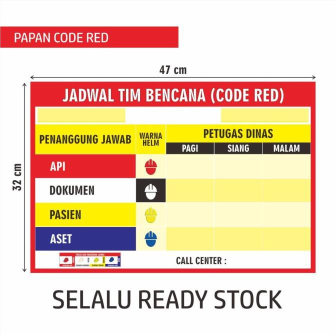 Jual Papan Code Red TERUJI