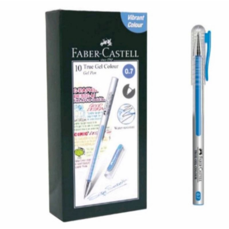 

Faber Castell True Gel Pen Light Blue Ink 0.7mm / Pulpen Gel Faber Castell True Gel Light Blue 0.7 / True Gel Pen Faber Castell Light Blue Ink 0.7mm / Pulpen Gel warna Light Blue Faber Castell 0.7 Promo / Pulpen Gel Biru Faber Castell Promo