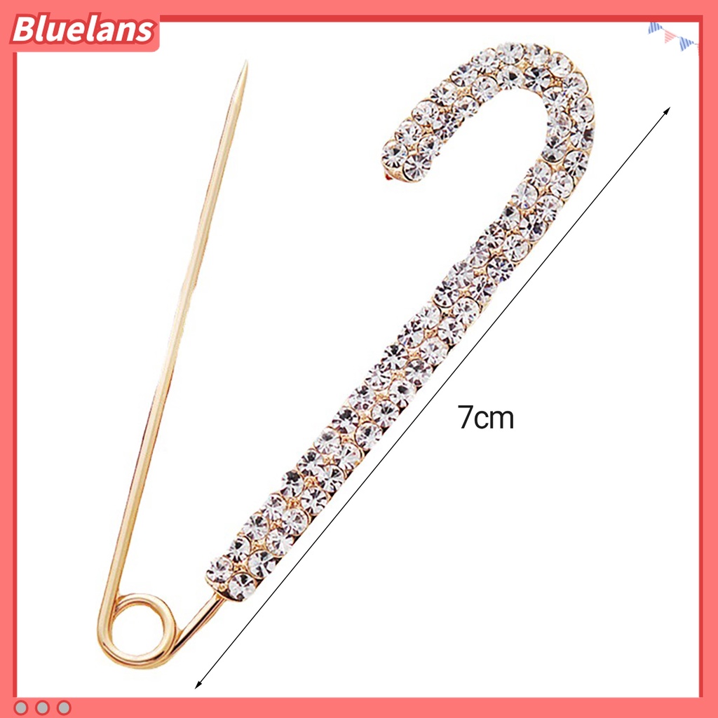 Bros Pin Aksen Berlian Imitasi Untuk Aksesoris Kostum Sweater Wanita