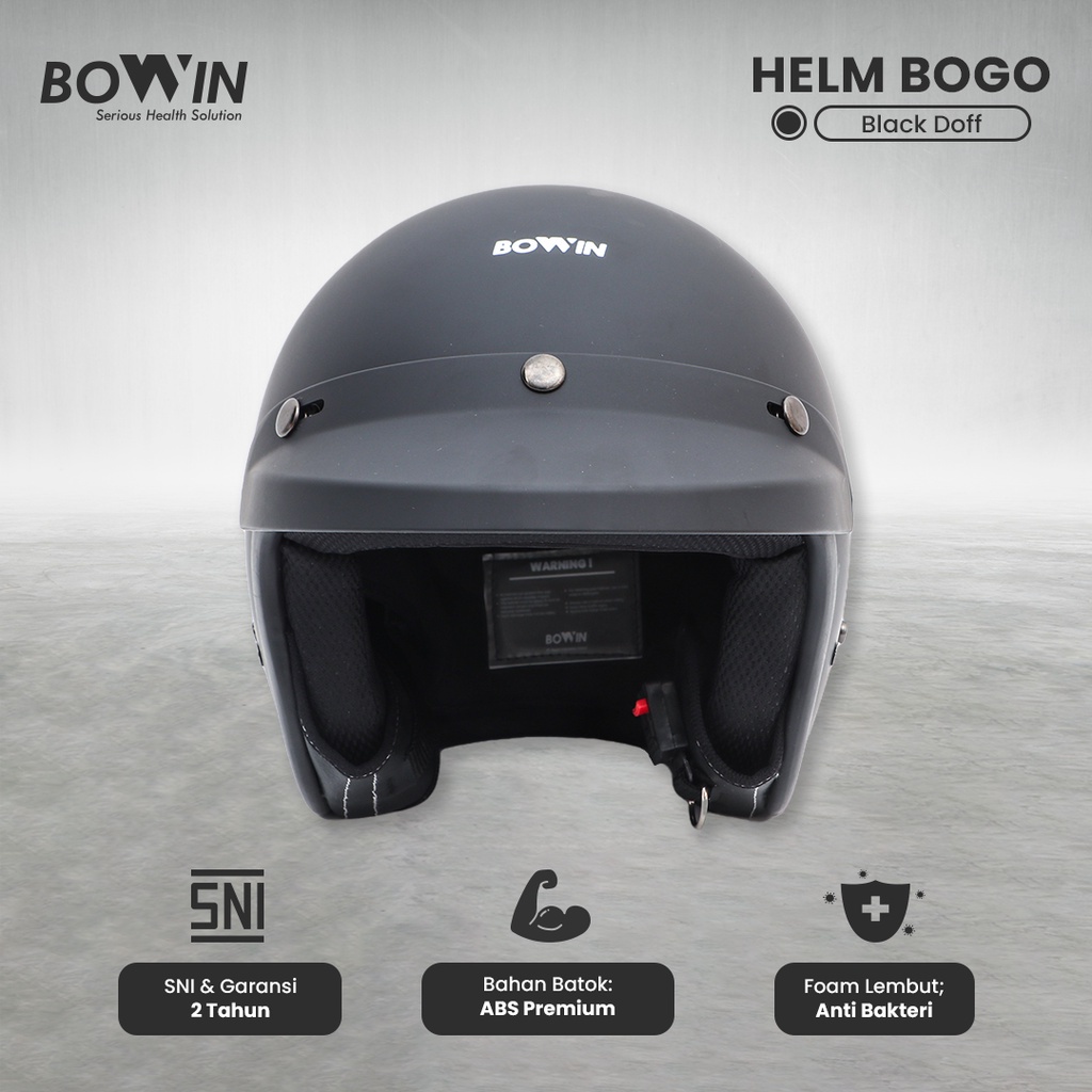 BOWIN Helm Premium Carbon Fiber SNI (Helm Half Face / Helm Retro / Helm Bogo)