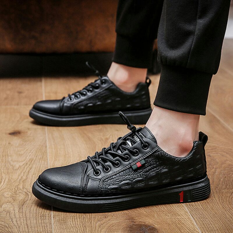 Termurah Sepatu Import Sneaker Pria Original Sepatu JEPPAR G119 BLACK CROCODILE 100% asli