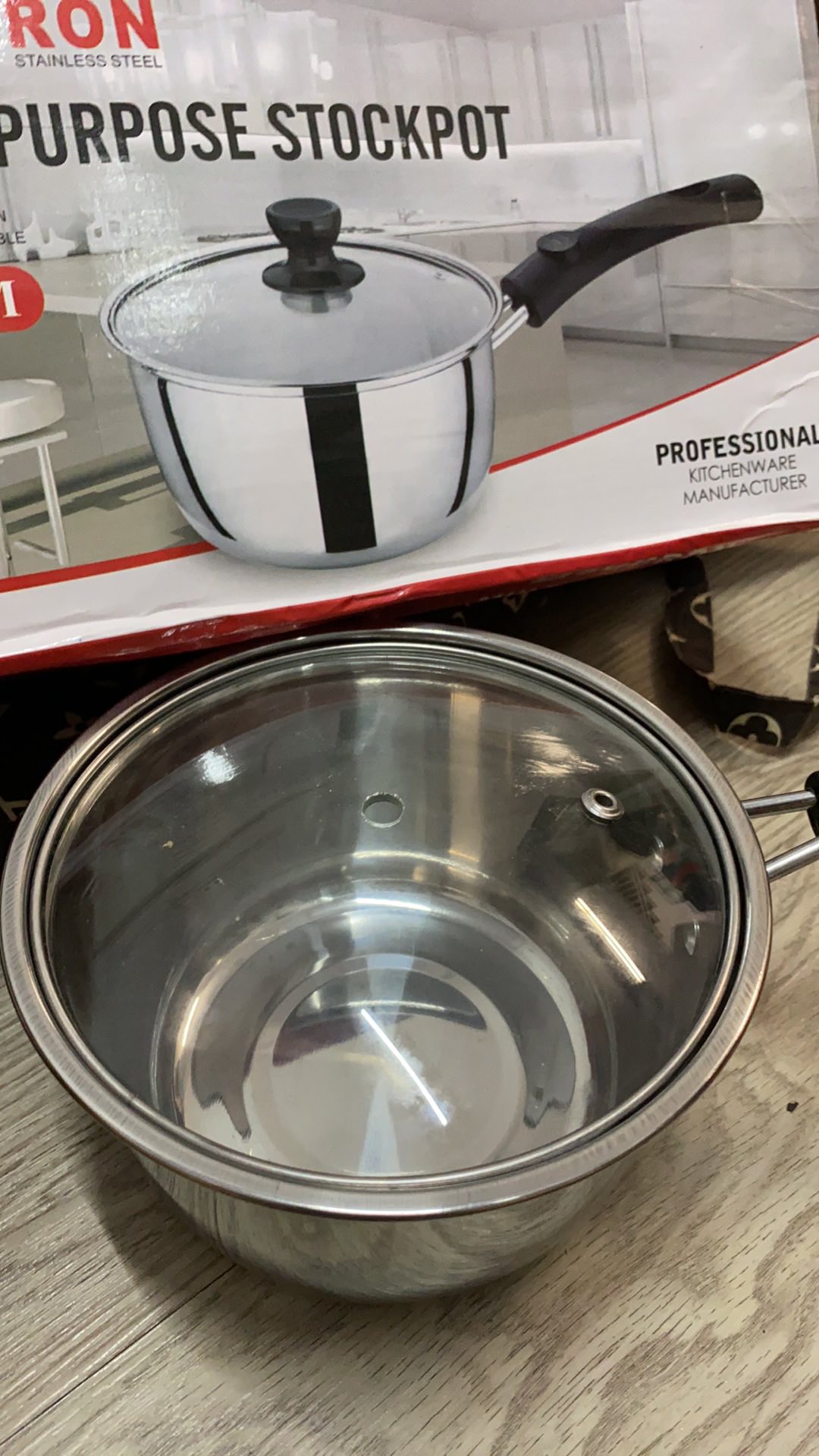 Panci Susu Milk Pot 16cm Tutup Kaca Stainless Steel Murah