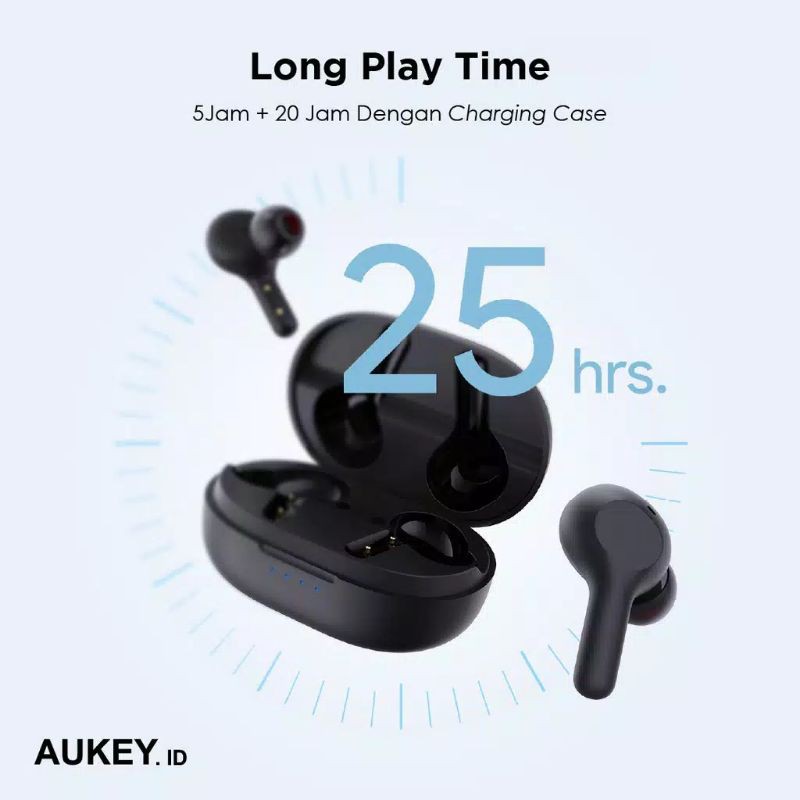 Aukey EP-T25 TWS Bluetooth/Headset High Fidelity Audio Original Garansi Resmi Aukey