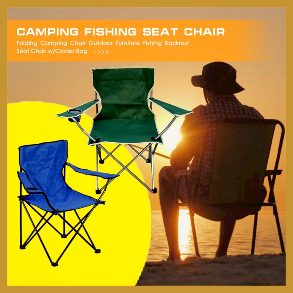 Kursi Lipat Memancing Dengan Lengan Portable Folding Fishing Chair Kursi Portable Kursi Camping Outdoor FSY-1