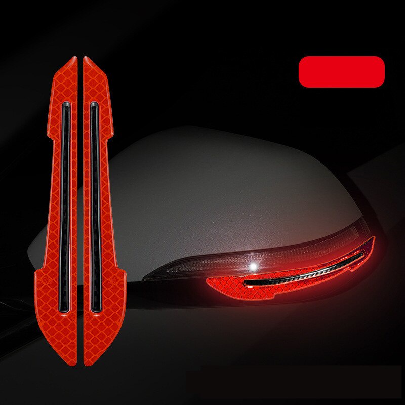 Stiker Reflective Mobil Awet dengan Lem Adhesive Kuat 2 PCS Red