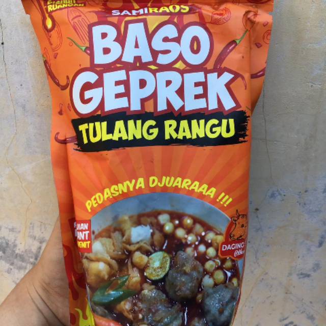 

Sami raos baso geprek tulang rangu