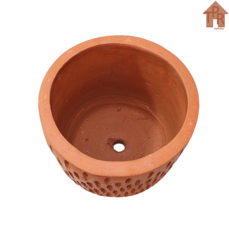 Terakota - Pot U Motif Rintik Berkaki - D15/18