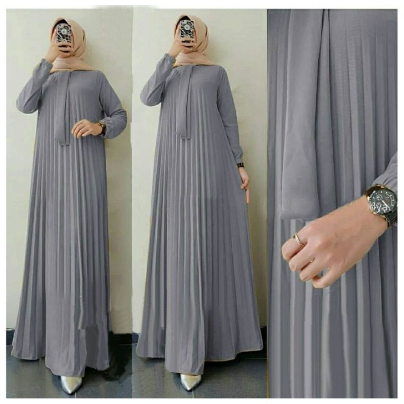 gamis plisket murah/gamis plisket tali/gamis plisket terlaris