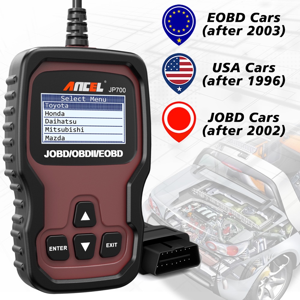 ANCEL JP700 JOBD/OBDII/EOBD Obd2 Scanner Car Scanner Odb2 Car Diagnostic Tool Obd Car Diagnostic Scanner Automotive Scanner